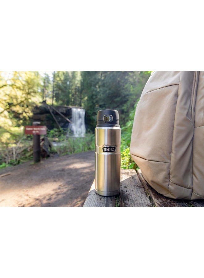 THERMOS Stainless King Vacuum-Insulated Drink Bottle, 24 Ounce, Midnight Blue - Image 2